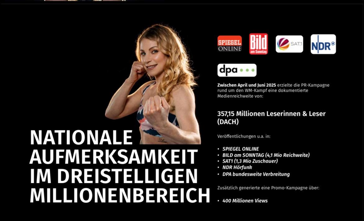 National attention in the triple-digit millions—media reach and sponsorship